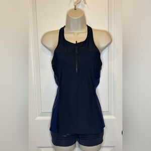 (35)Athleta Black and Navy Tank Top